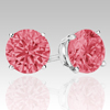 0.75 Ct Twt Pink Diamond Earrings in 14k white or Yellow Gold