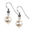 Cultured Grey Pearl Round Sterling Silver 10mm Earrings
